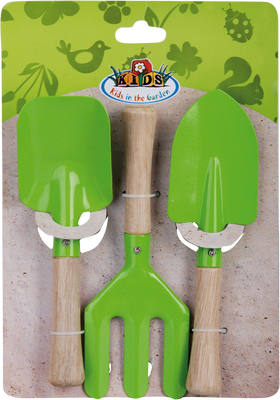 Juego de Herramientas de Jardin Juguete Set 3 Verde